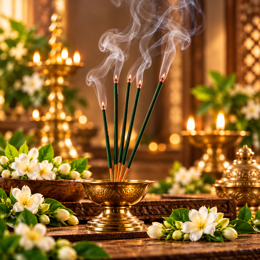 ASHOKASHI Premium Ancient Mogra Incense Sticks | Charcoal-Free | 200g