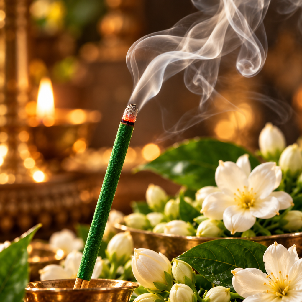 ASHOKASHI Premium Ancient Mogra Incense Sticks | Charcoal-Free | 200g